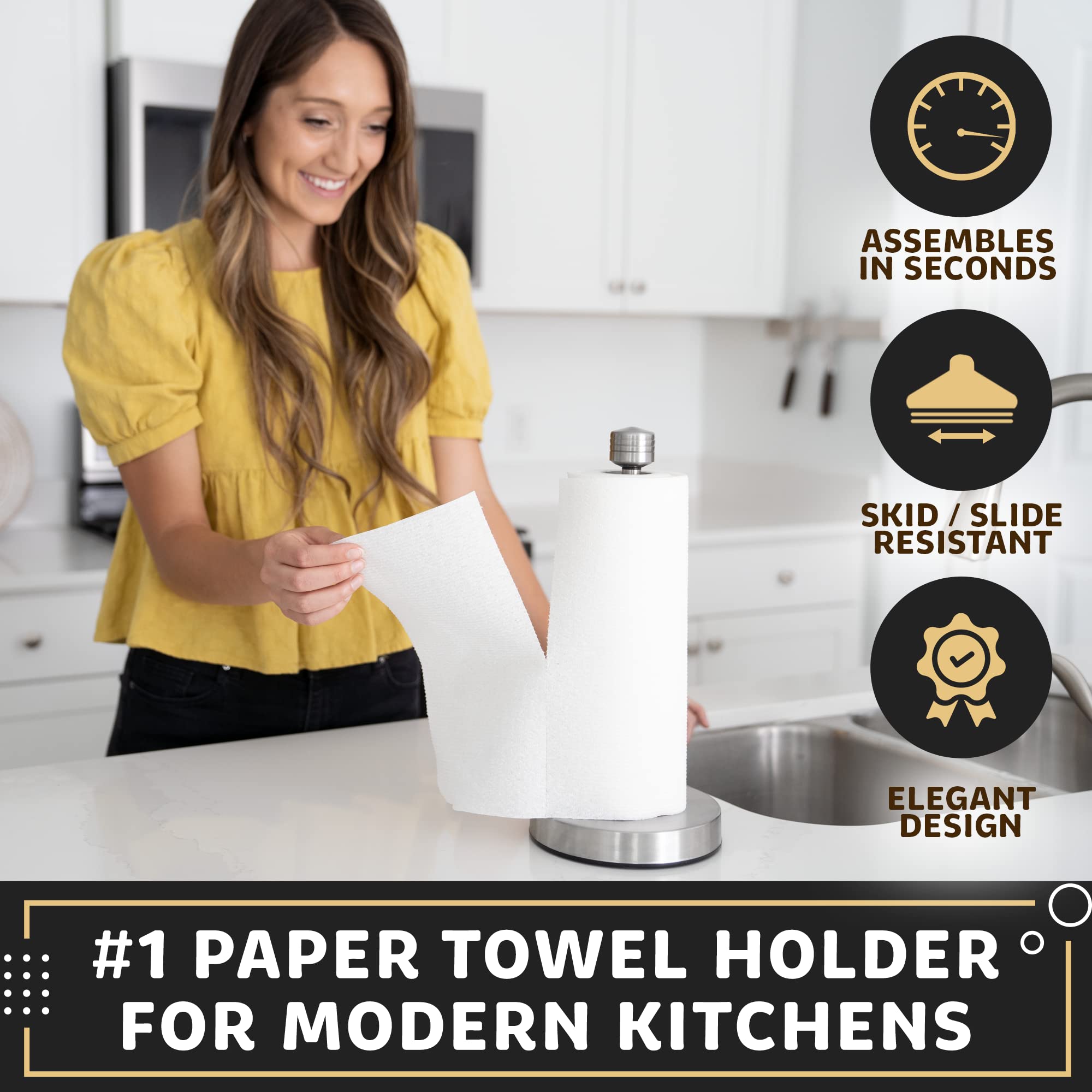 Dear Household weighted base with four suction cups keeping the dispenser steady