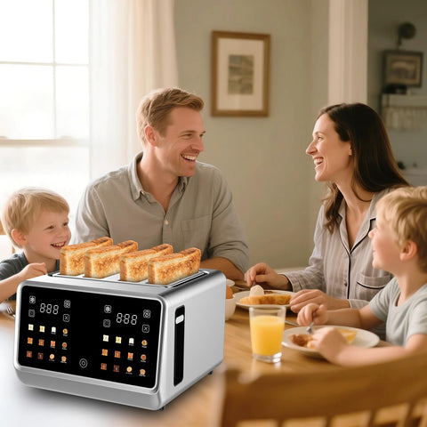 Dear Morning removable crumb tray simplifies cleaning and maintenance.