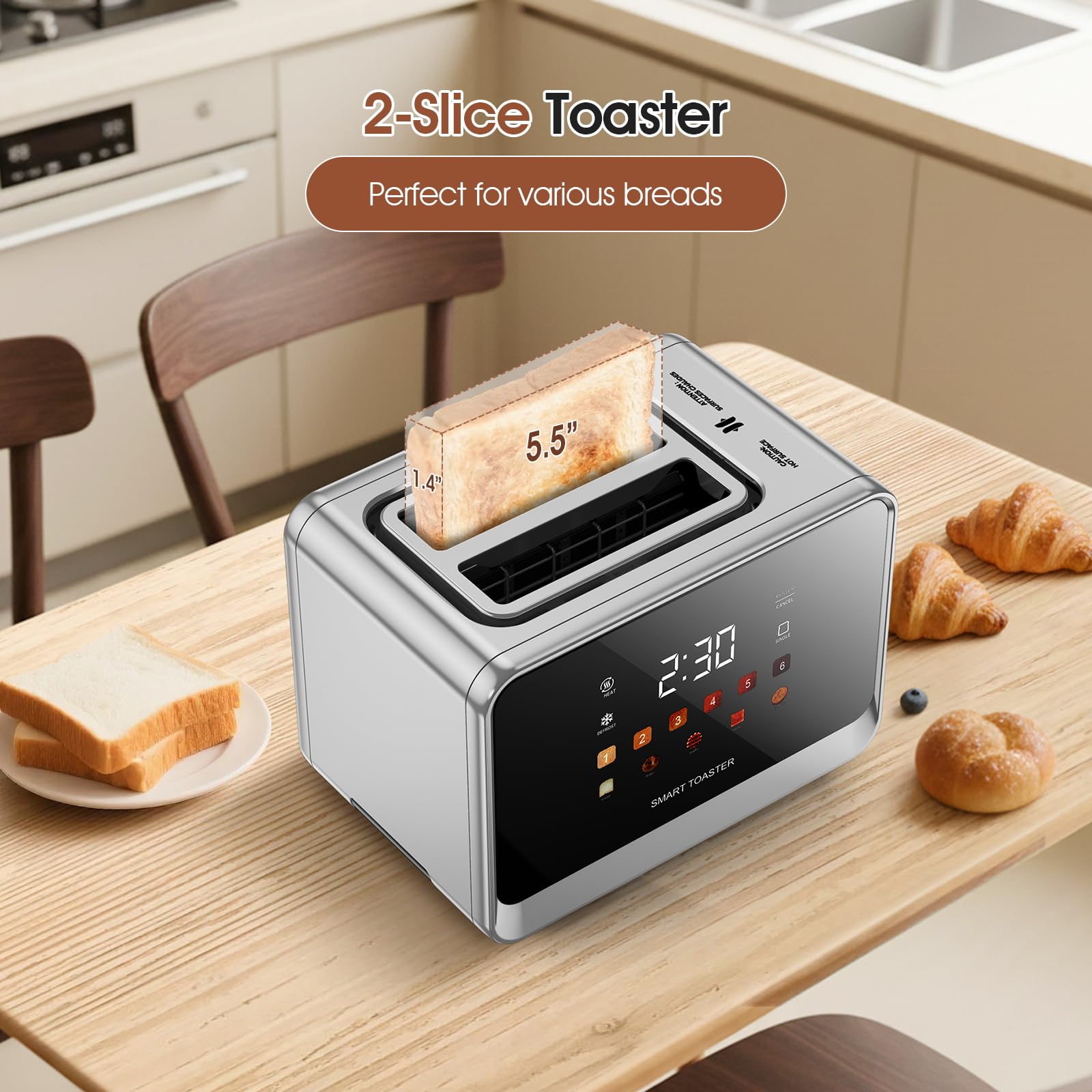 Dear Morning toaster memory function saves your preferred settings.