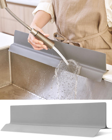 DEARCUS 23-inch splash guard front view protects counters from splashes.