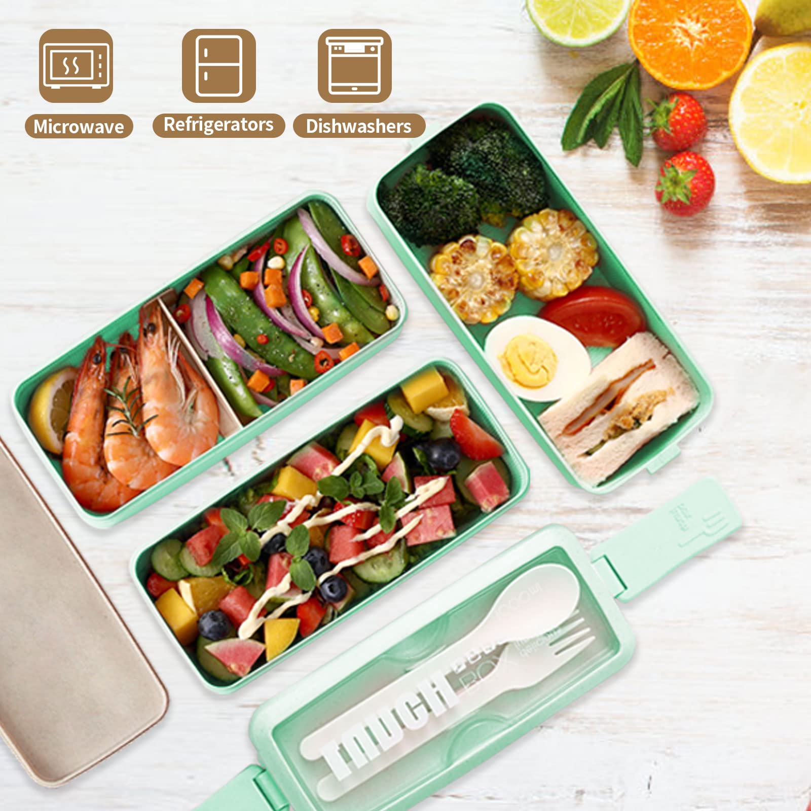 DearHomie Bento Box sauce container keeps dressings neat on the go.