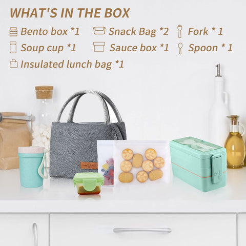 DearHomie Bento Box upgrade insulated bag keeps meals warm during outings.