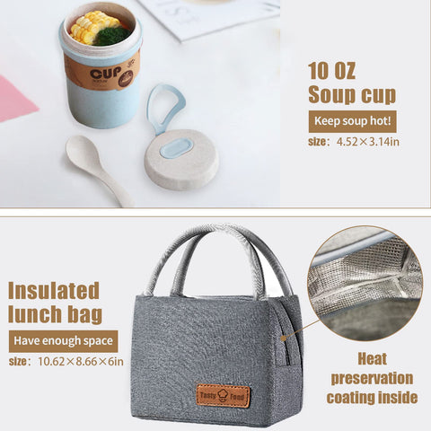 DearHomie Bento Box utensils fork spoon set included for quick meals.