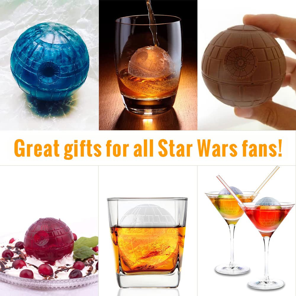 Death Star ice ball mold with easy release for smooth unmolding.