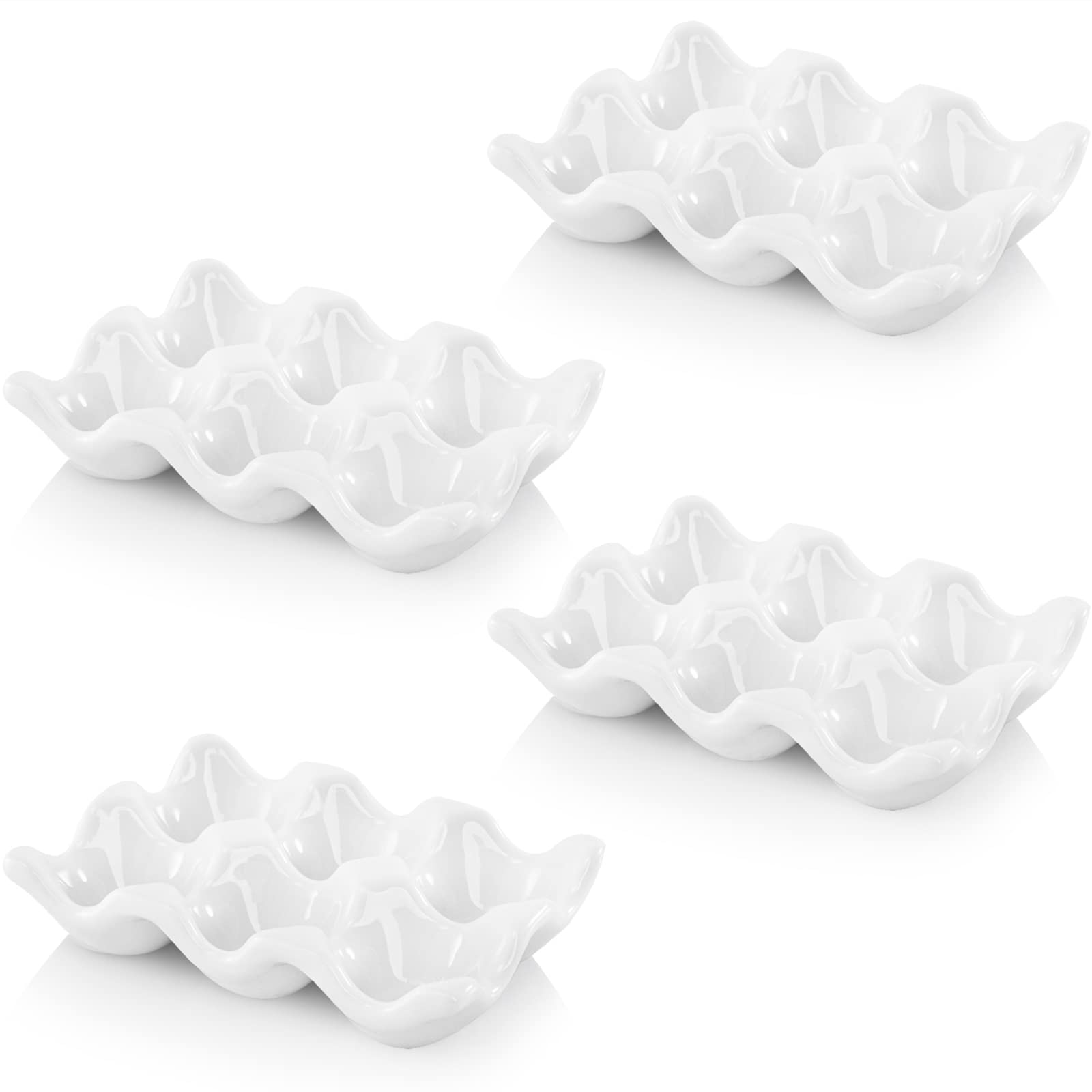 DEAYOU countertop display featuring egg trays for elegant kitchen organization.