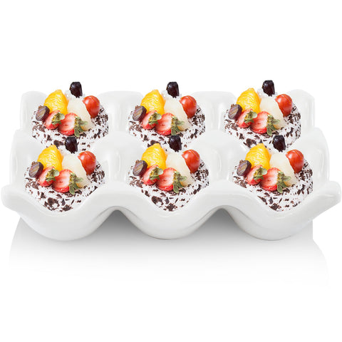 DEAYOU ceramic egg tray offering a chic display and practical storage.