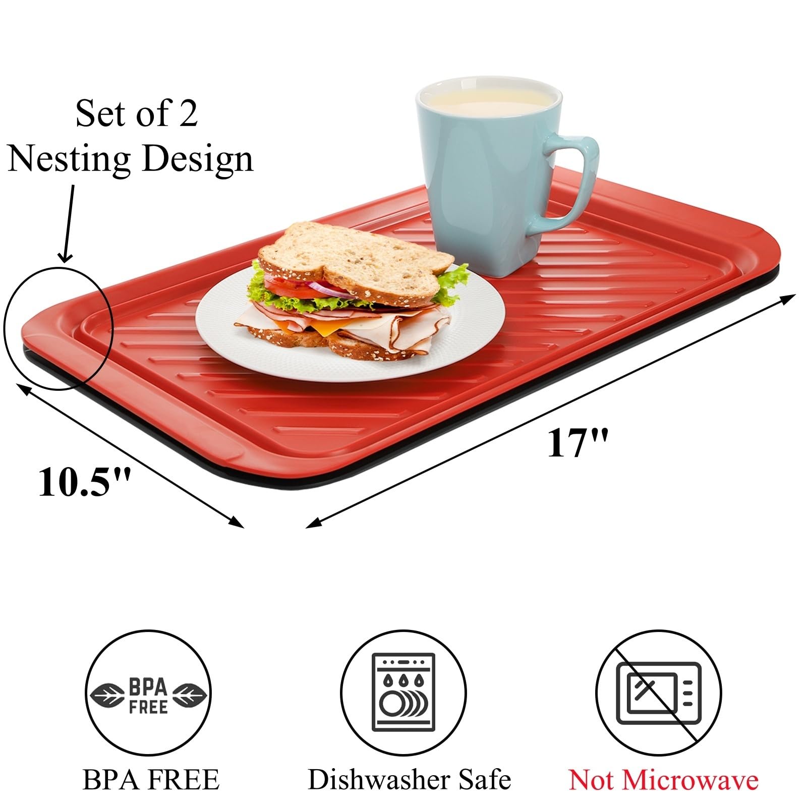 DEAYOU grilling tray black served foods ideal for plated BBQ servings.