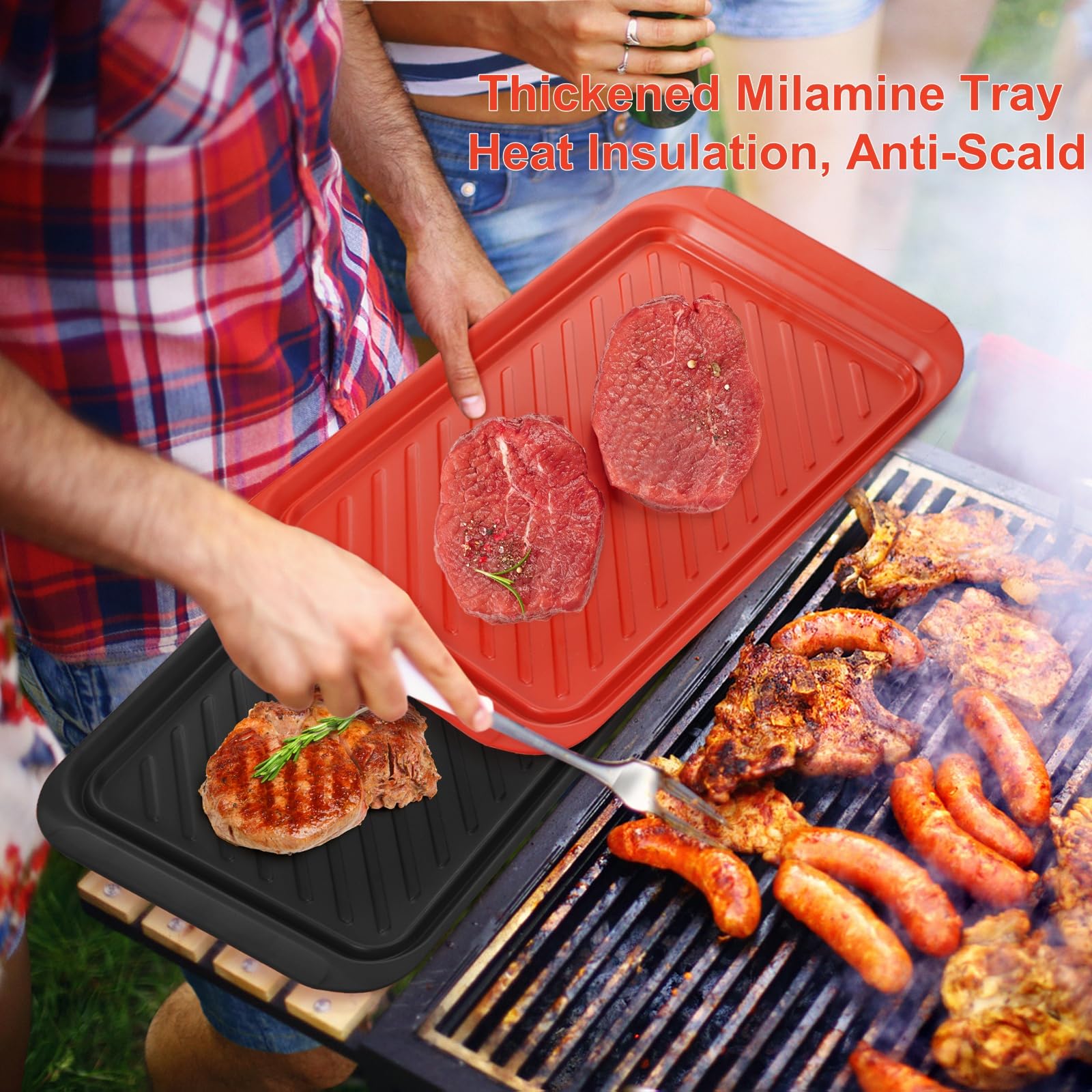 DEAYOU grilling tray portable for outdoor use at barbecues and picnics.
