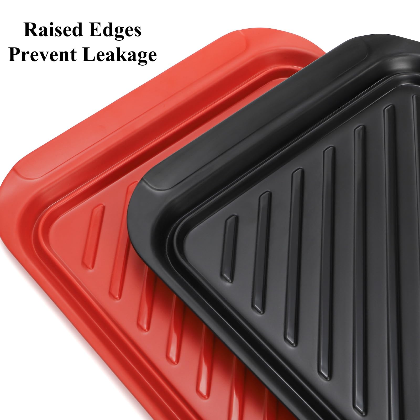 DEAYOU grilling tray raised edges and juice groove prevent leaks.