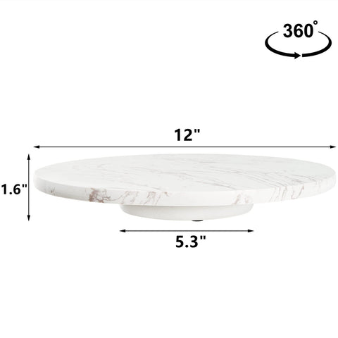 DEAYOU Marble Lazy Susan 360-degree rotation for smooth turning from any side