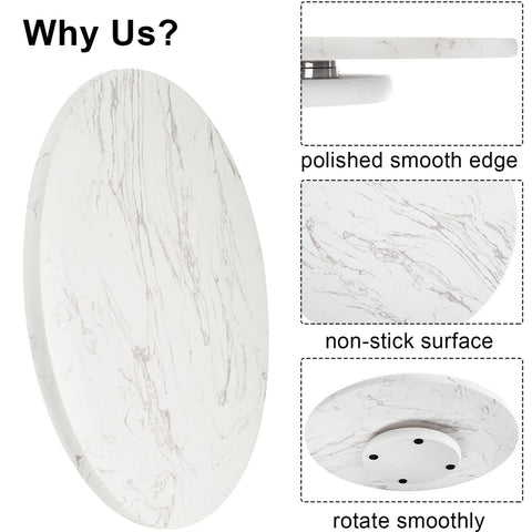 DEAYOU Marble Lazy Susan cake stand for decorating and presenting cakes