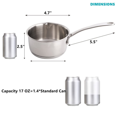 DEAYOU stainless steel pot with cool grip handle for steady transfers.