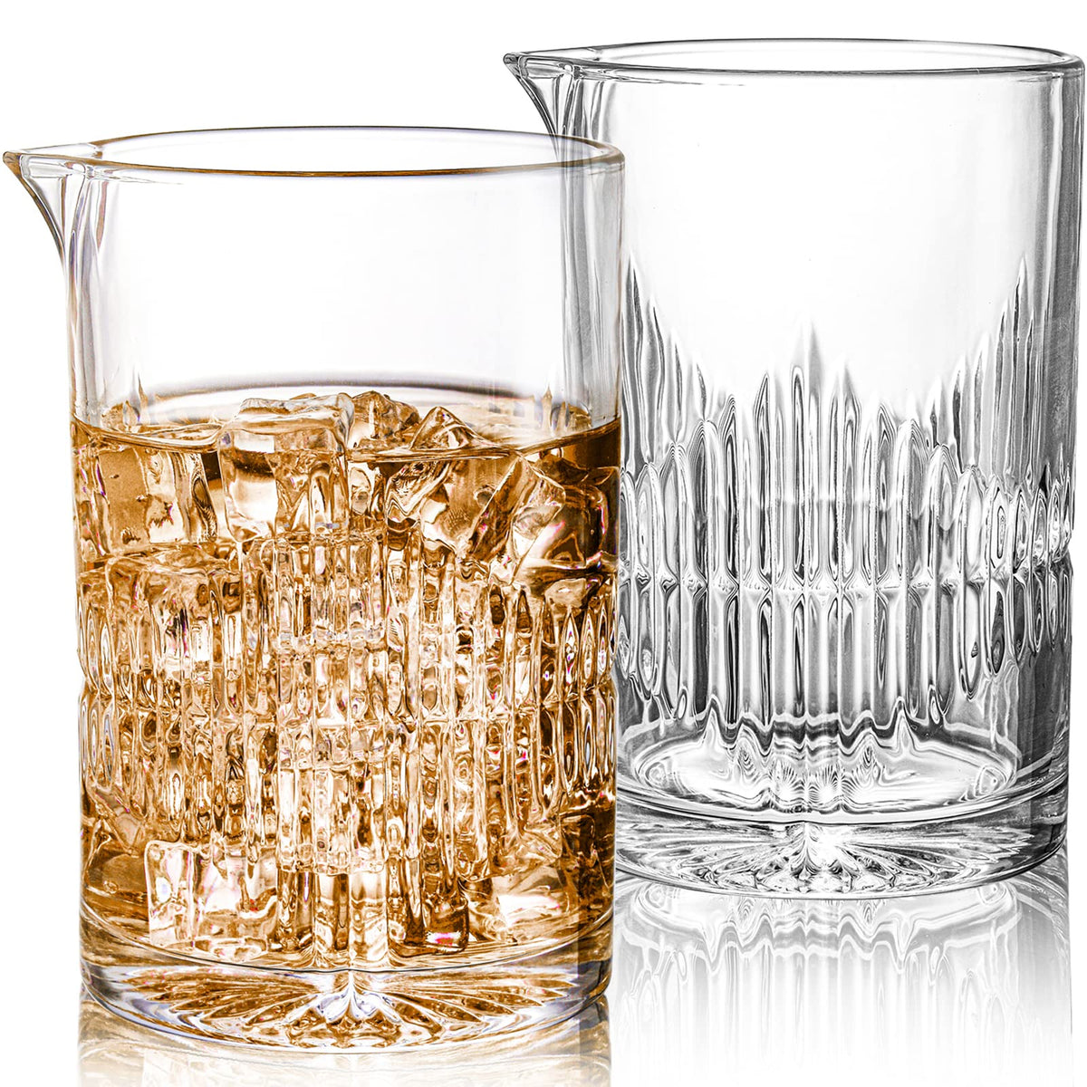 DEAYOU two-pack cocktail mixing glasses for precise stirring and elegant presentation