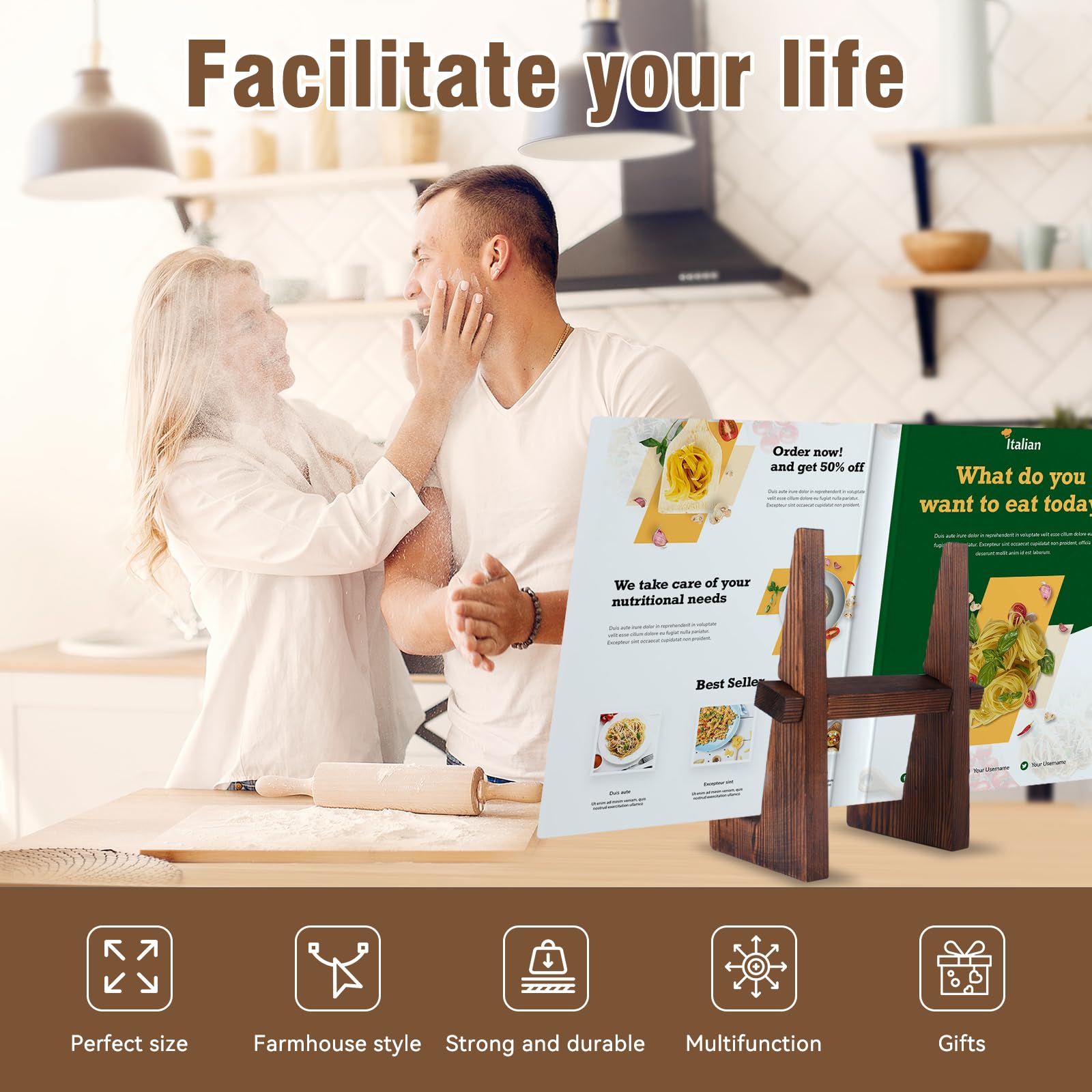 DEBETOOL high-quality-carbonised wood for durability in cooking spaces