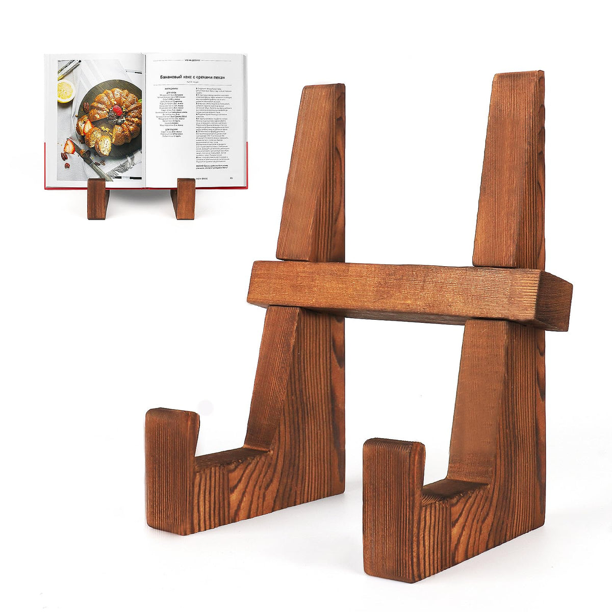 DEBETOOL cookbook stand compact design for space-saving counter use