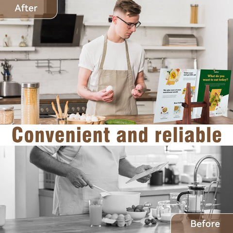 DEBETOOL sleek-decor cookbook holder enhances kitchen ambiance