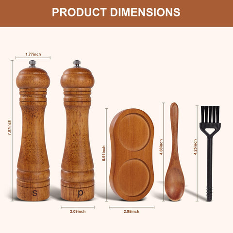 DEBETOOL oak salt mill demonstrates smooth adjustable grinding for precise seasoning.
