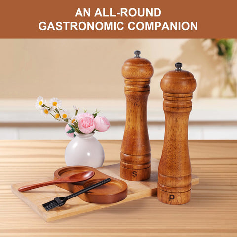DEBETOOL wooden stand keeps counters neat and spices within reach.