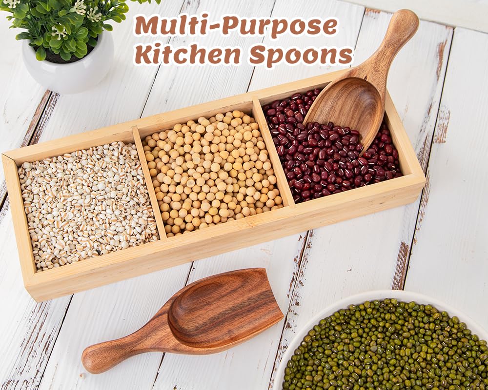 Decent Vrvege serving spoon with rounded edge protects containers.