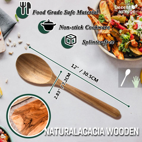Decent Vrvege wooden spoon is safe for non-stick cookware