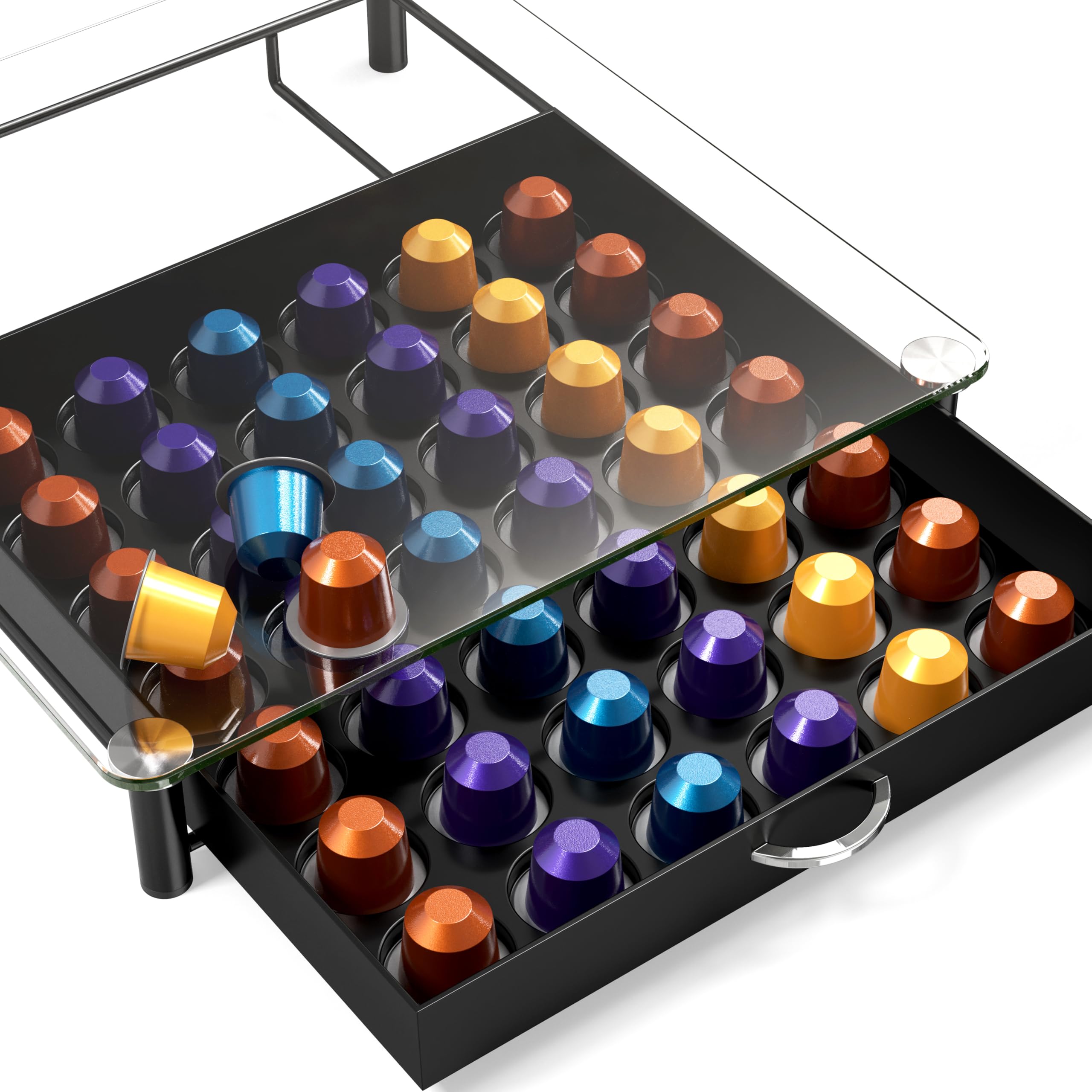 Deco Brothers clear top boosts quick pod selection without opening.