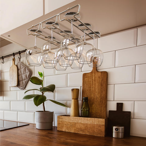 Dimensions 13D x 10.2W x 1.6H fit under most cabinets.