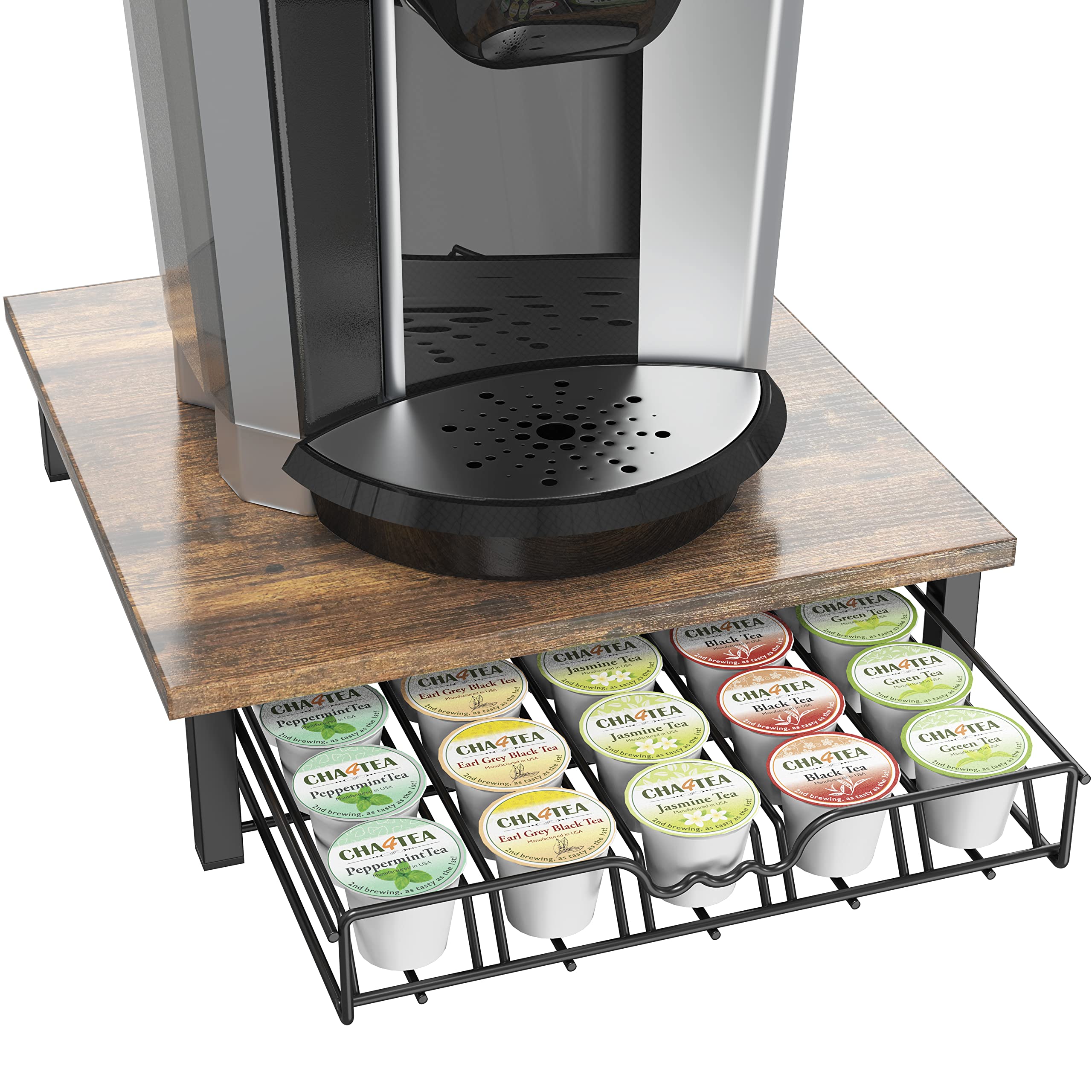 DecoBrothers K-Cup holder drawer with 30-pod capacity for tidy pods