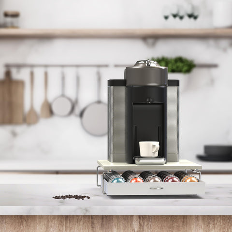 DecoBrothers sliding drawer mechanism delivers smooth pod access with minimal effort.