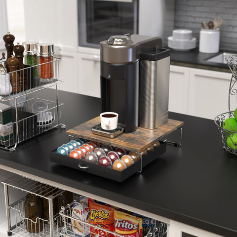 Open DecoBrothers Supreme Vertuoline Drawer illustrating easy sliding access to pods.
