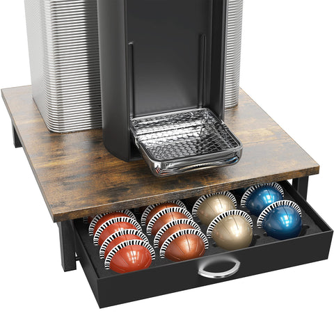 DecoBrothers Vertuo Pod Holder Drawer front view keeps capsules neatly organized.