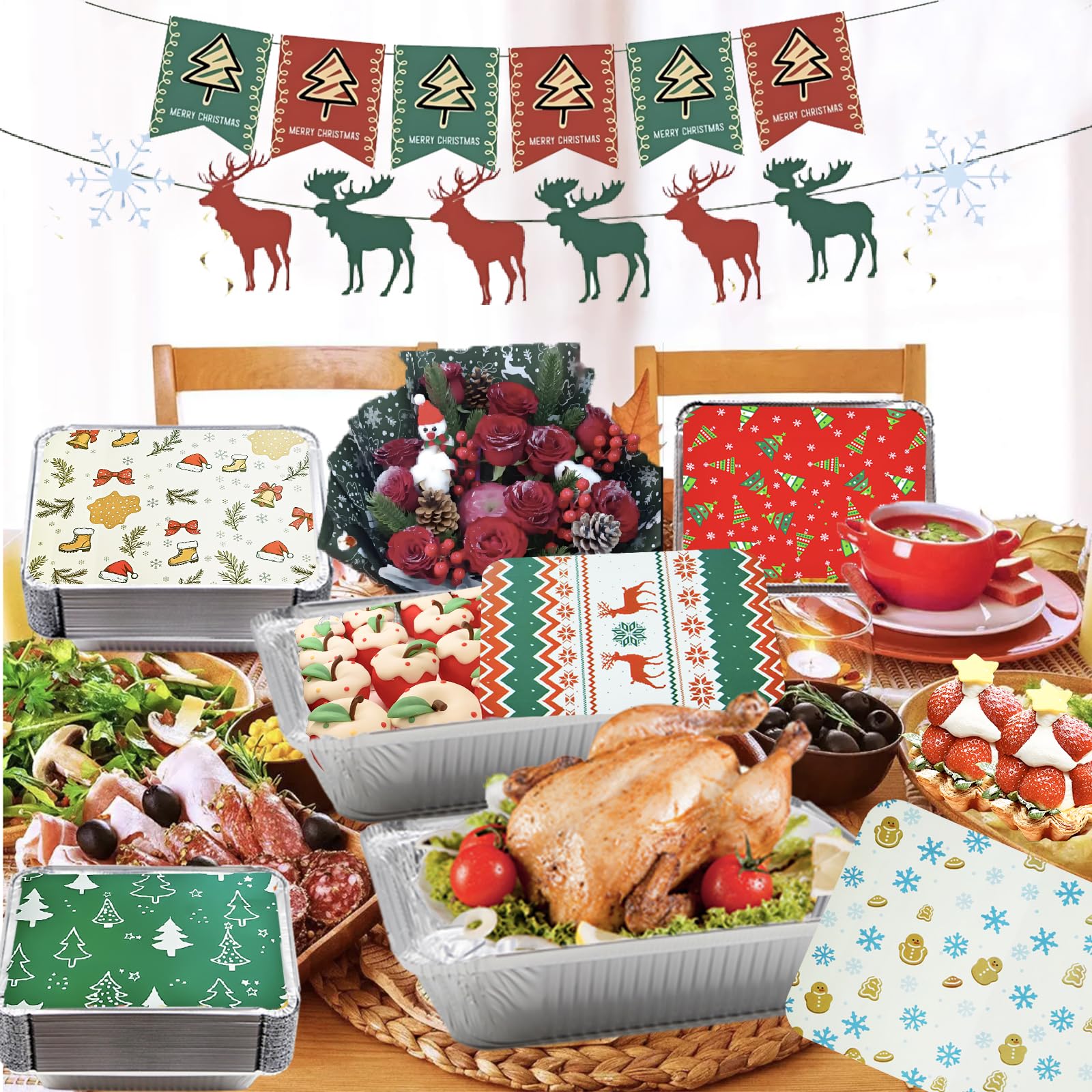 Decodinli forty lids and patterns ready for festive packaging.
