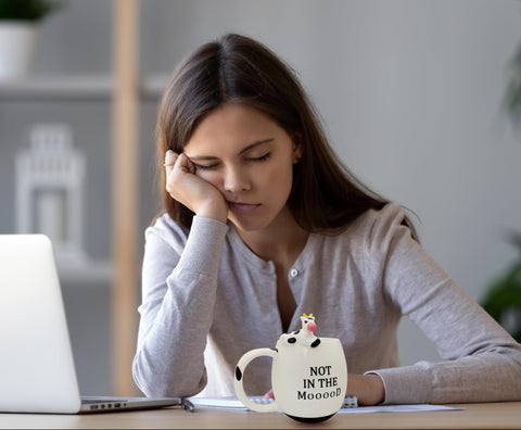 Decodyne cute office mug featuring cow design, ideal for coworkers and daily breaks.