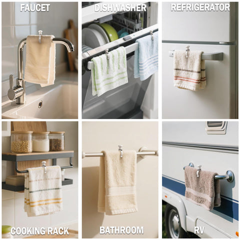 Decoeco 4-pack displayed for organized towel storage
