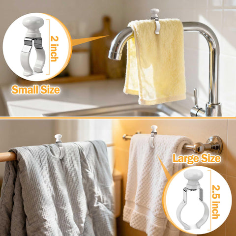 Decoeco clip installed without tools for instant towel organization.