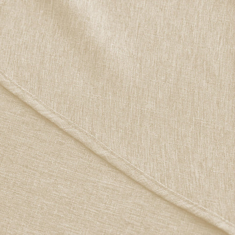 Close-up of Decorelia linen-style fabric showing wrinkle-free texture