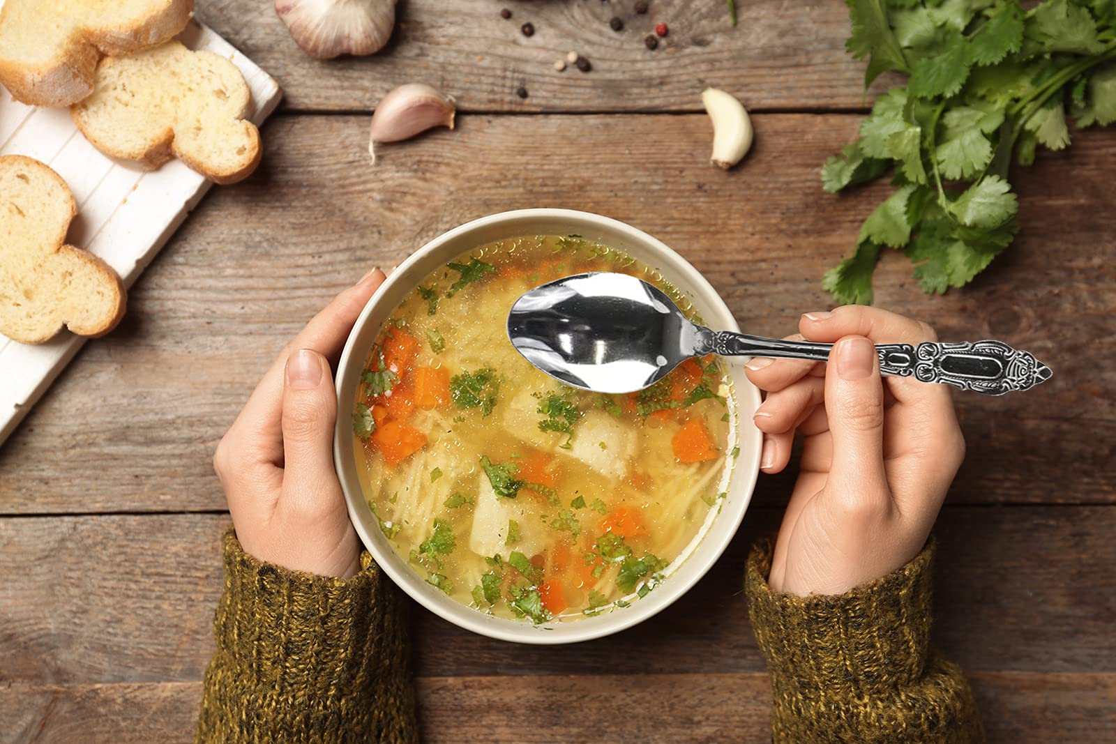 DecorRack spoons with ergonomic handles provide a secure, comfortable grip