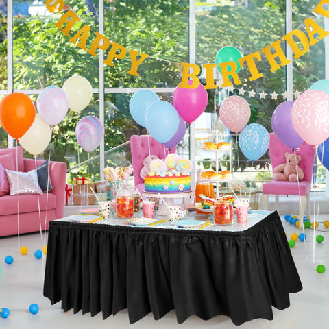 DecorRack table skirt ideal for weddings, buffets, and other multiuse events.