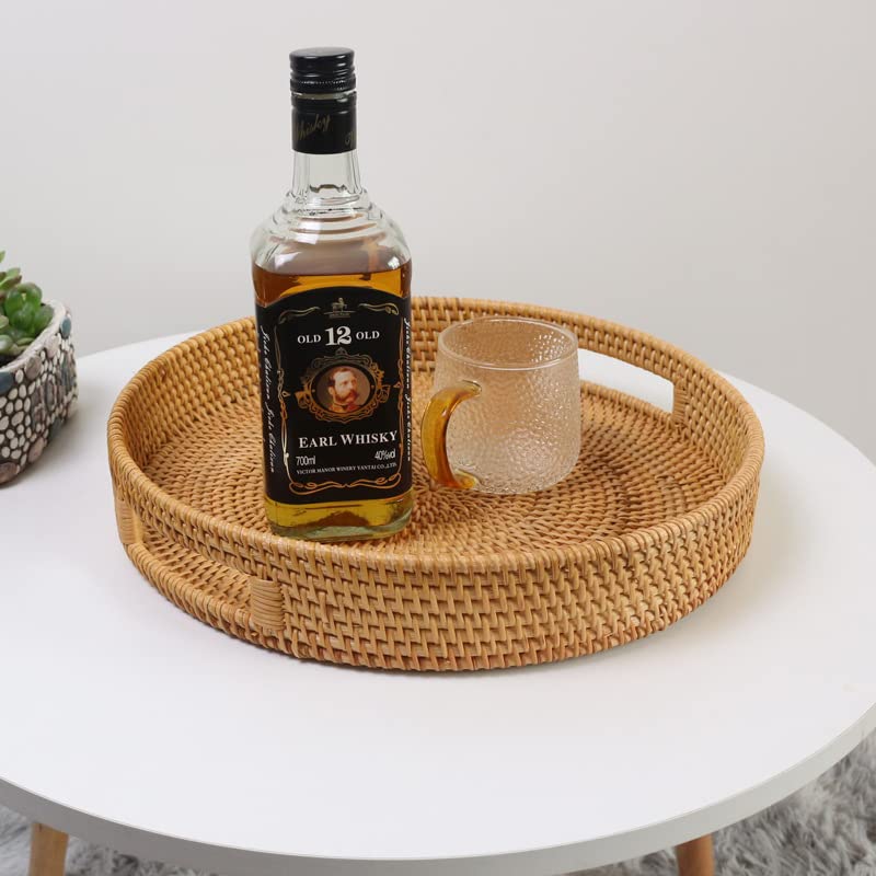 Decrafts handwoven tray is lightweight and durable for daily use.