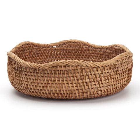 DECRAFTS rattan round medium basket for breads and snacks