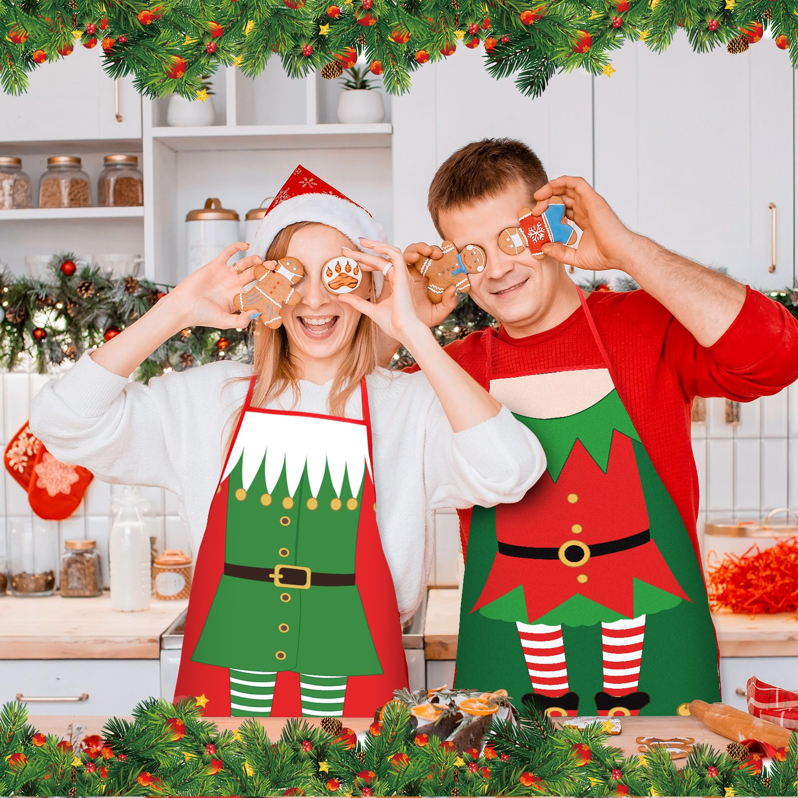 DECYOOL durable polyester apron resists wrinkles and cleans easily