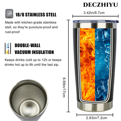 Stainless steel construction of the DECZHIYU tumbler for durable daily use