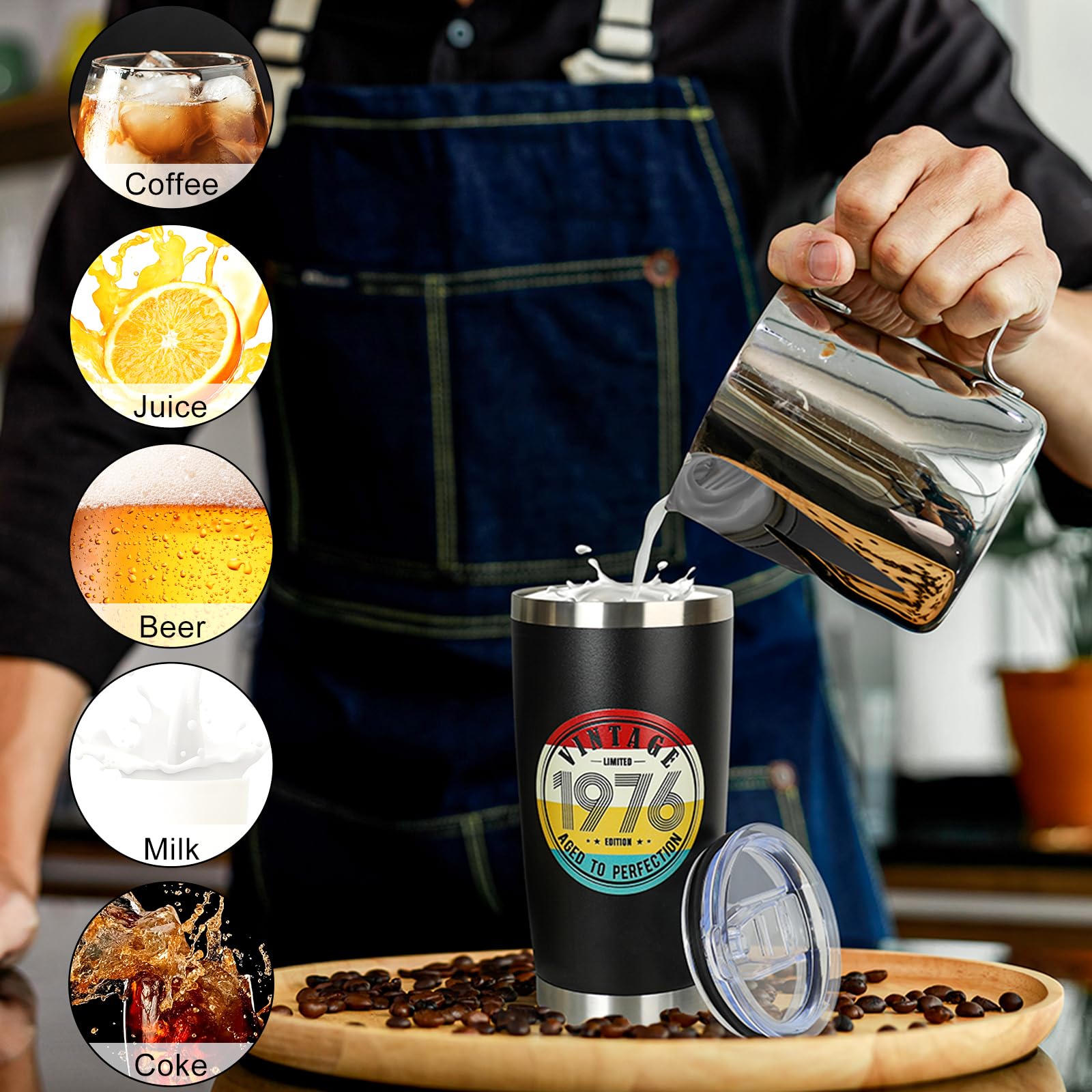 DECZHIYU double-wall vacuum insulation keeps drinks hot or cold longer