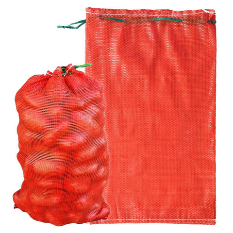 Deebree 50-pack extra-large mesh produce bags for bulk storage and visibility.