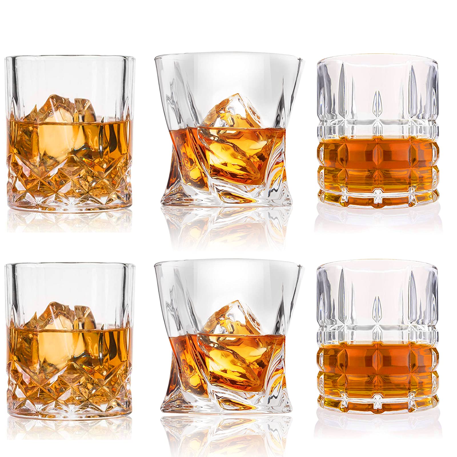 DeeCoo Premium scotch glasses 10-11oz set, ideal for savoring aromas and measured pours.