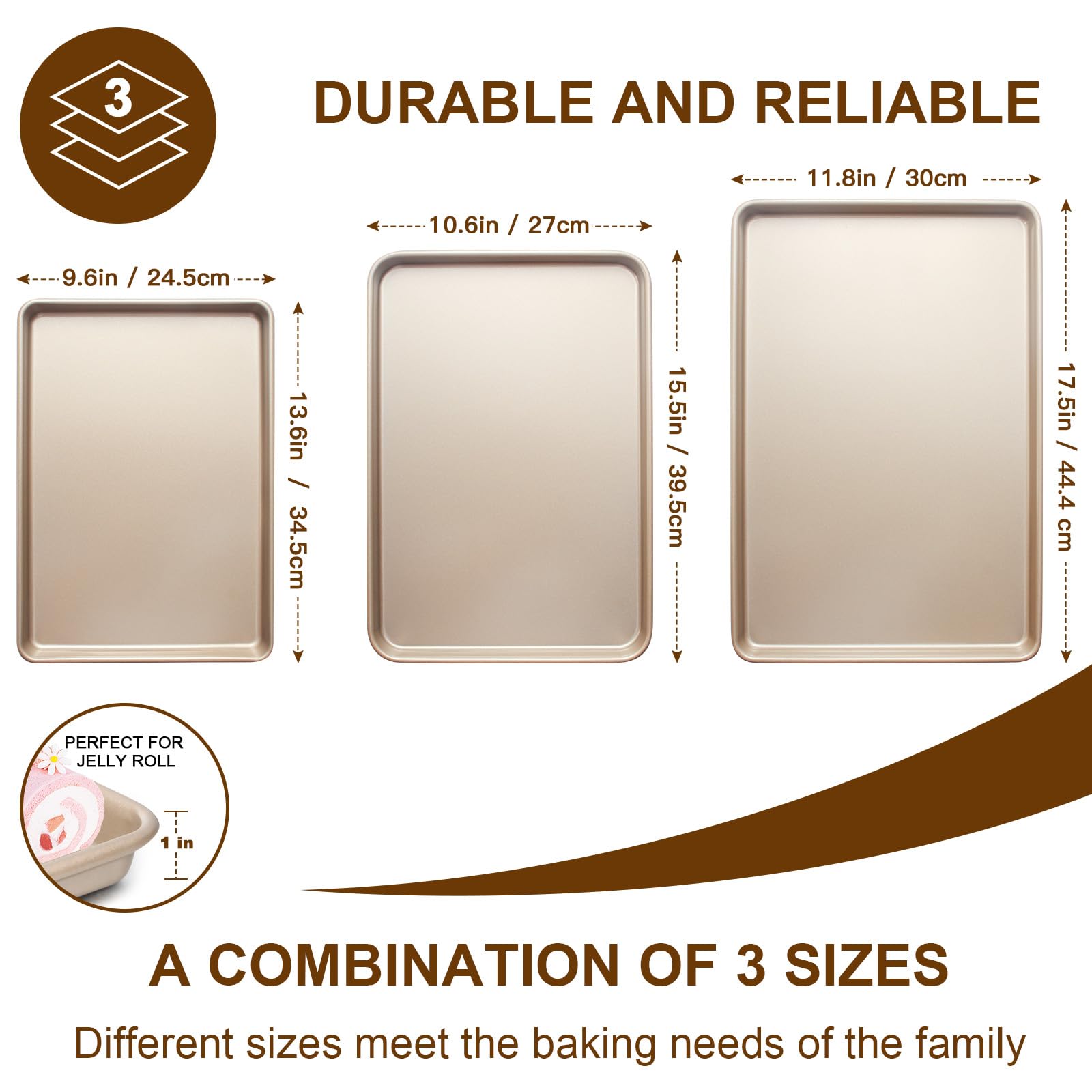 Deedro 12x17.5 half sheet pan roasts vegetables evenly.