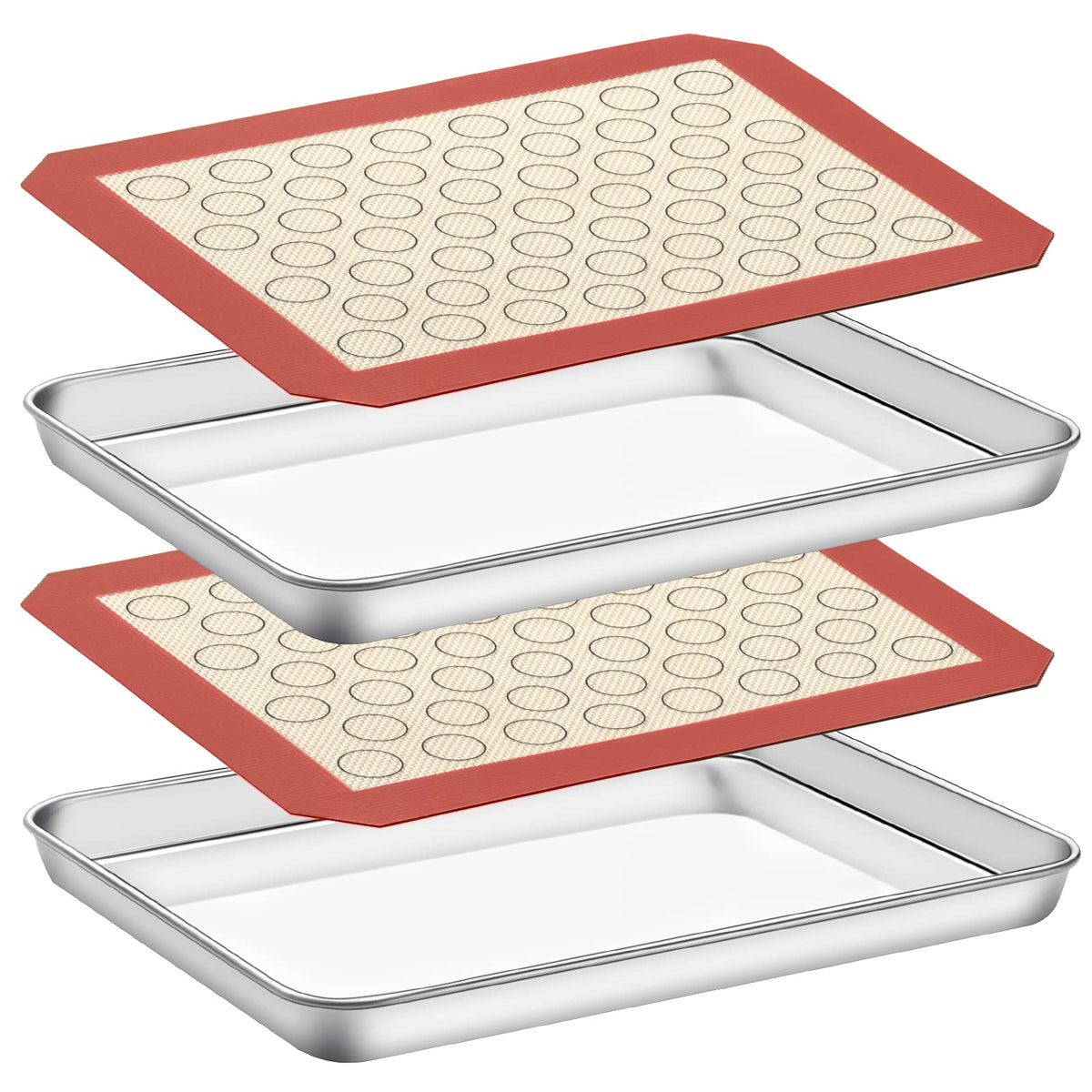 Deedro baking sheets set of two for even heat and crisp cookies