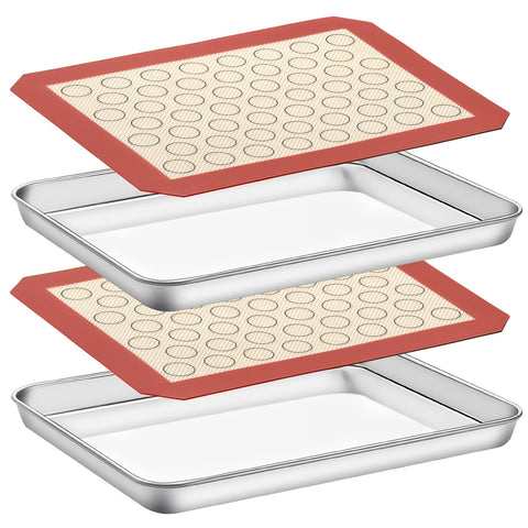 Deedro baking sheets set of two for even heat and crisp cookies