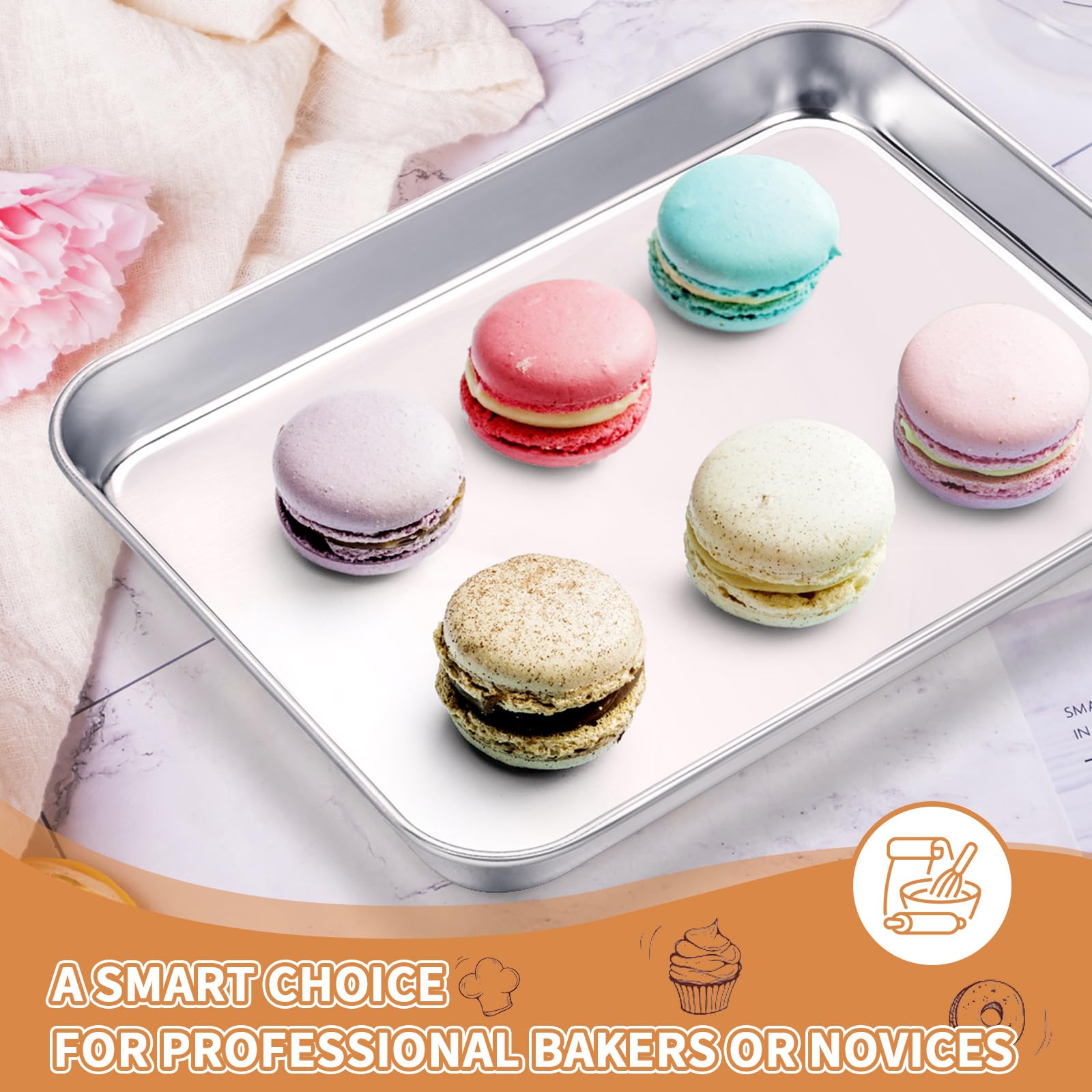 Deedro baking sheets set mirror finish shines after use in any kitchen.