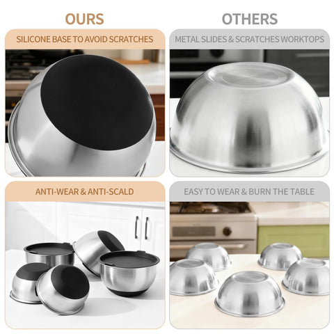 Deedro nesting-design bowls with lids save cabinet space.