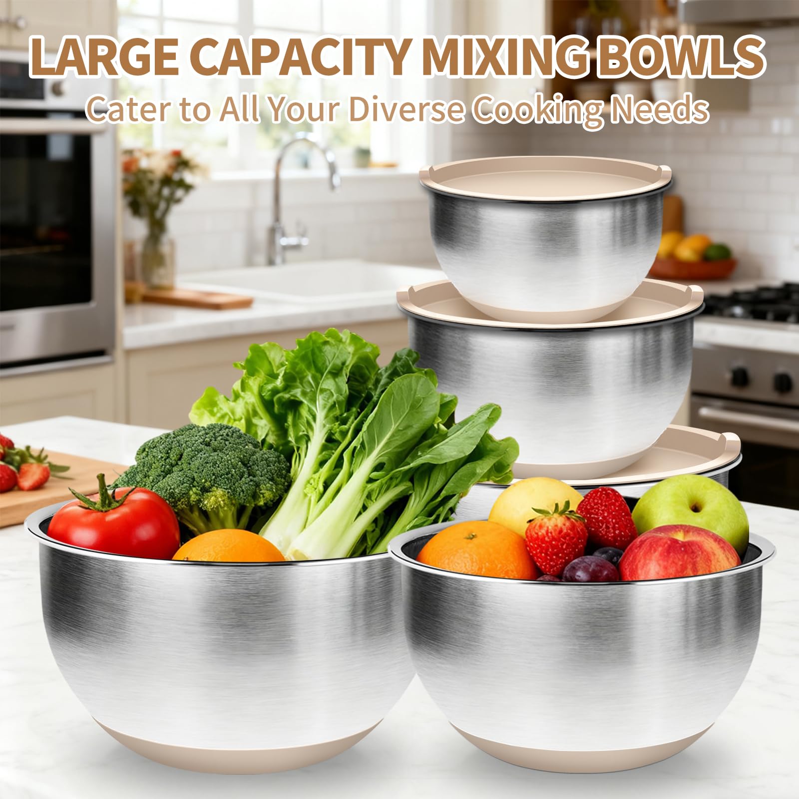 Deedro premium bowls lid close-up showing airtight seal preserves freshness.